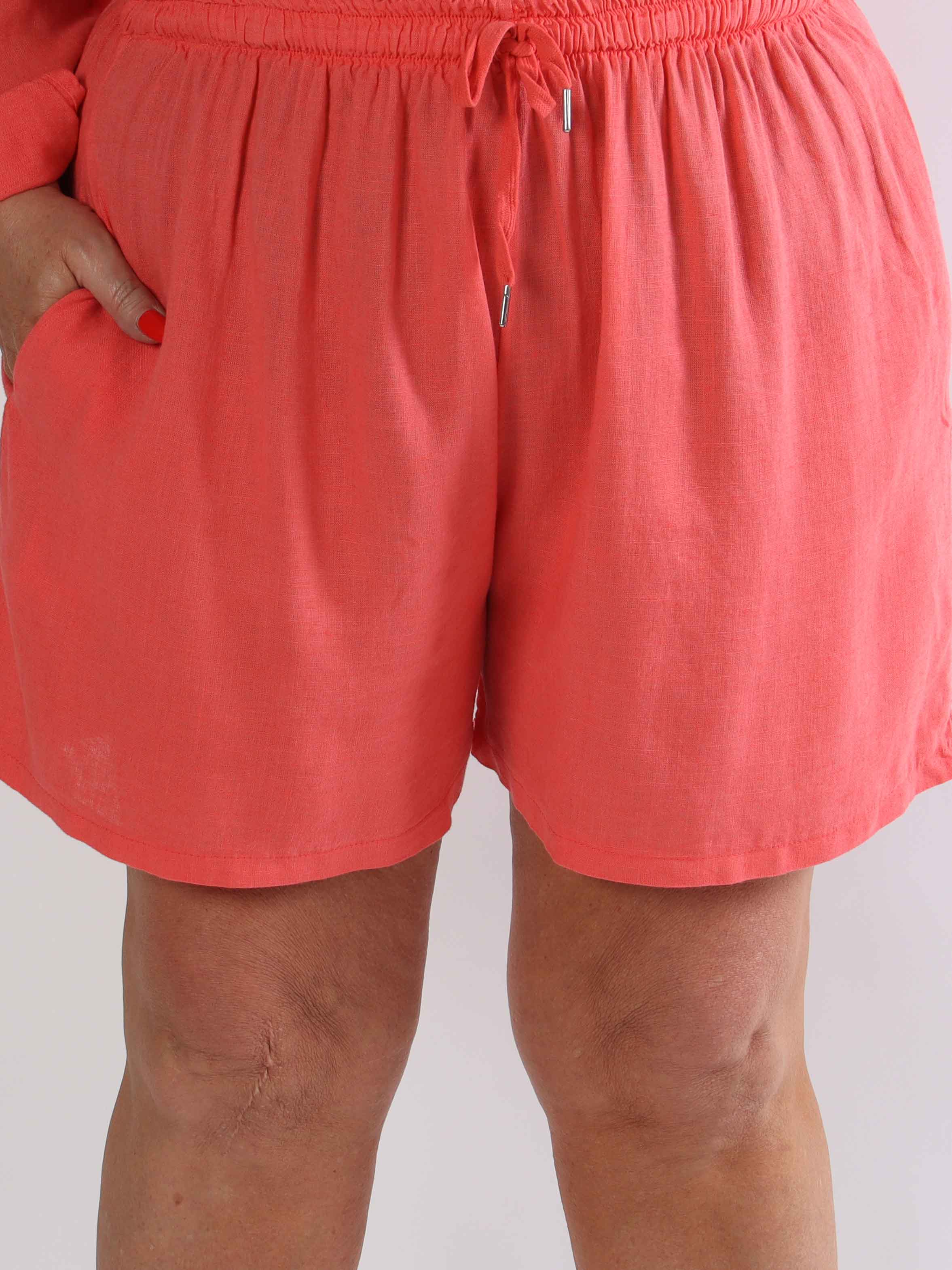 Clara Shorts - Lätta shorts i viskos och linne